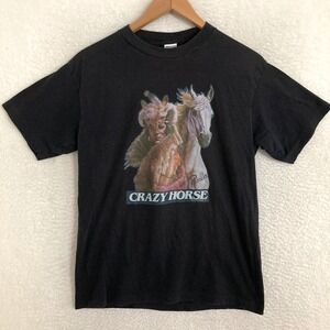 Vtg 80s Crazy Horse Perillo USA Made Shirt Women L (Fits M) Single Stitch Navajo
